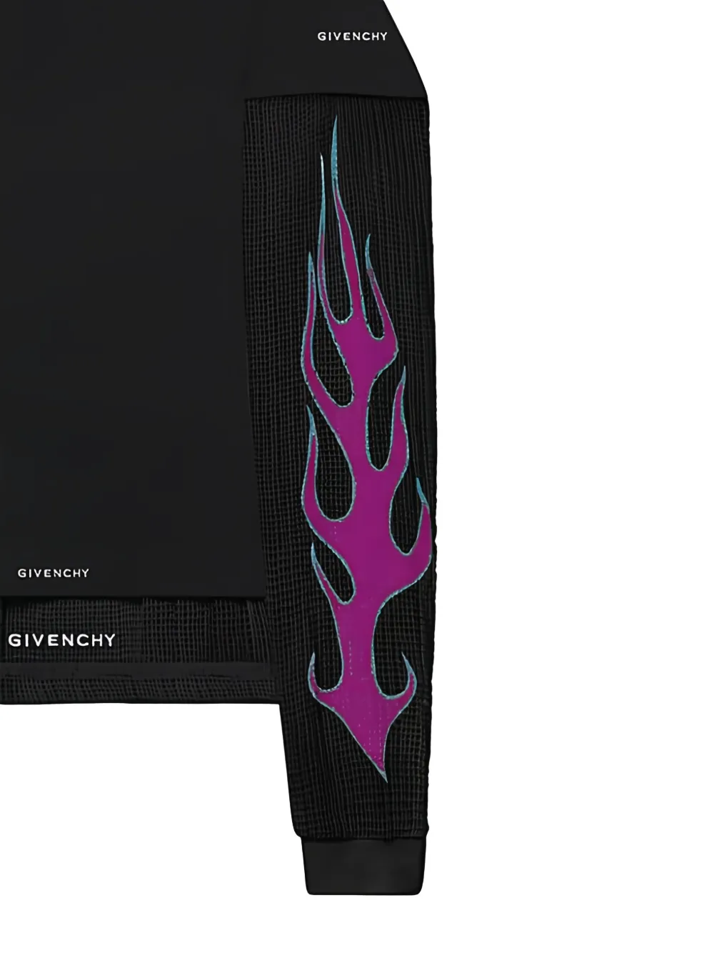 Givenchy Hoodie met vlammenprint Wit