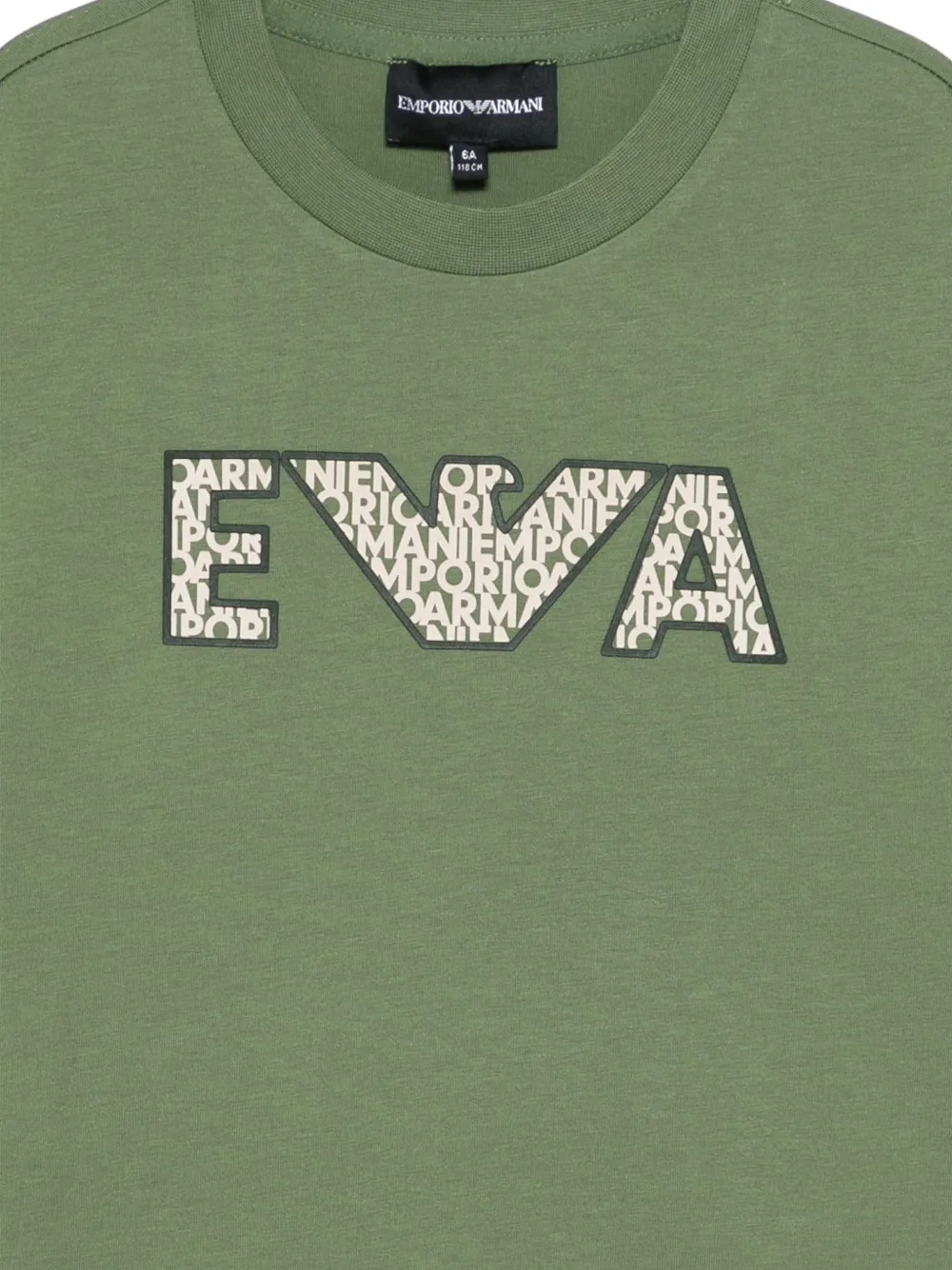 Emporio Armani Kids T-shirt met logo Groen