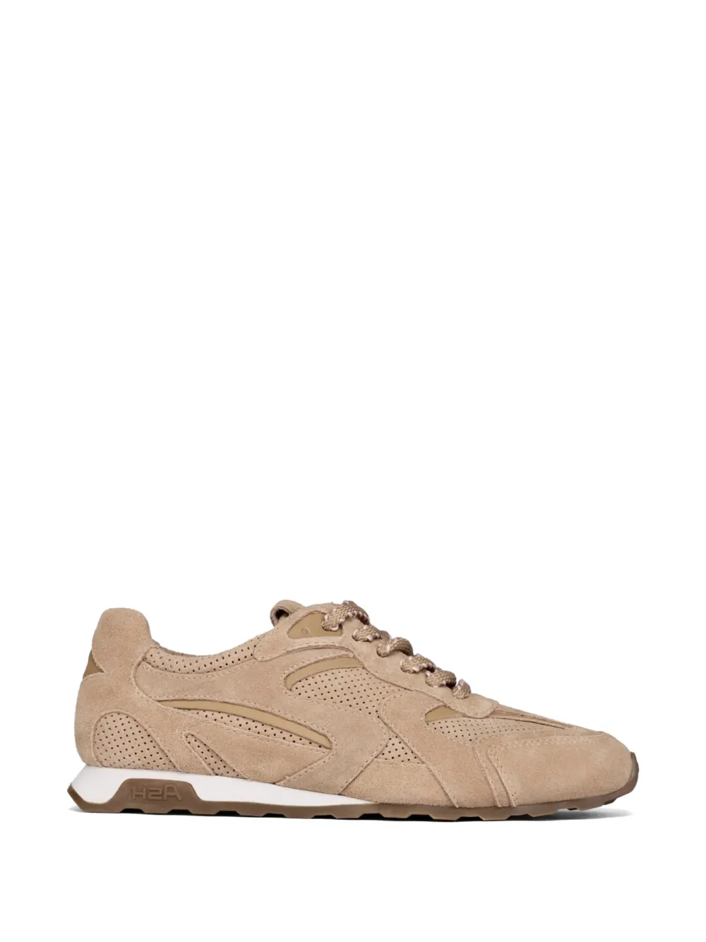 Ash Kasar sneakers met geperforeerde details en vlakken Beige