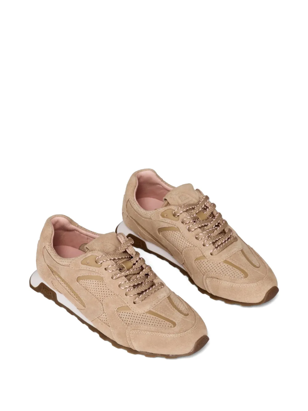 Ash Kasar sneakers met geperforeerde details en vlakken Beige