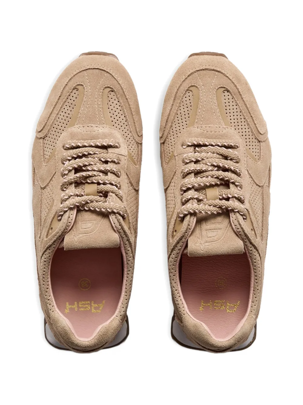 Ash Kasar sneakers met geperforeerde details en vlakken Beige