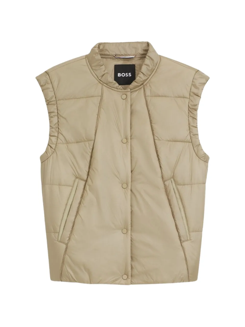 BOSS water-repellent quilted gilet - Neutrals