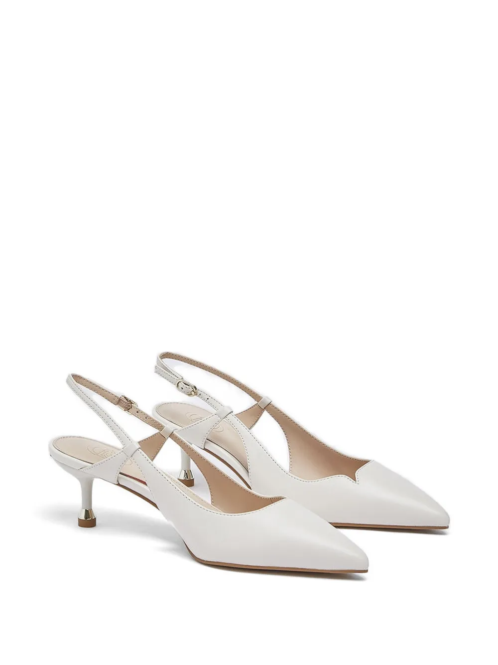 LIU JO Slingback pumps met puntige neus Wit