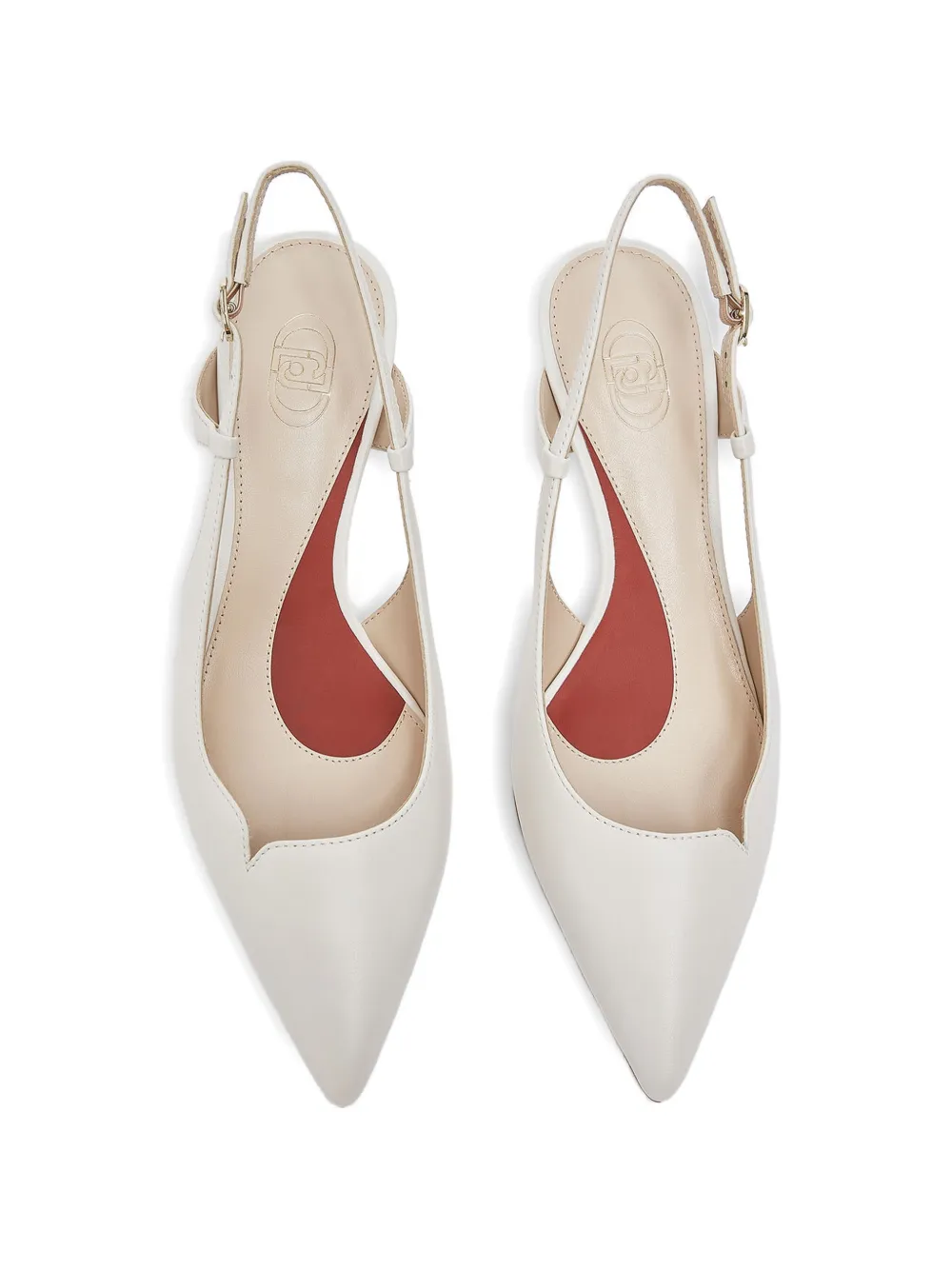 LIU JO Slingback pumps met puntige neus Wit