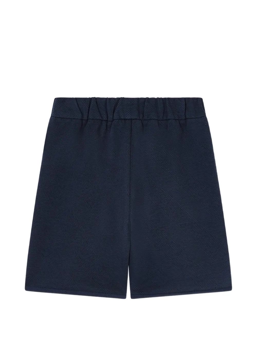 Emporio Armani Kids Shorts met jacquard en adelaarspatch Blauw