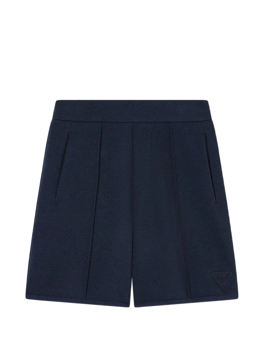 Emporio Armani Kids jacquard blue shorts