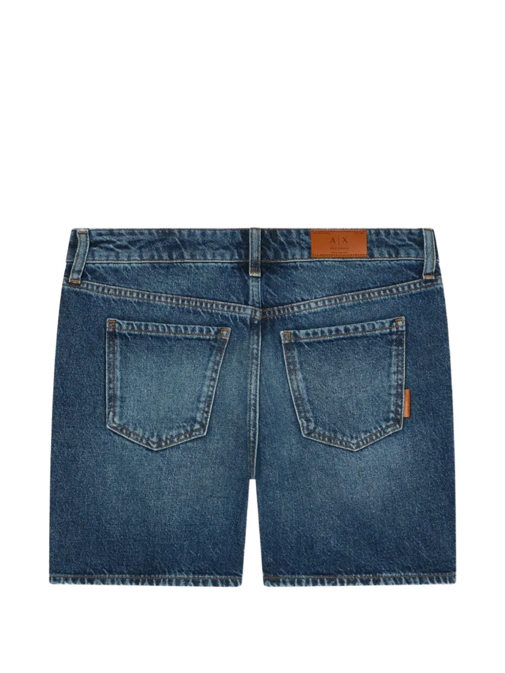  Armani Exchange Cotton Denim Shorts - Blue 