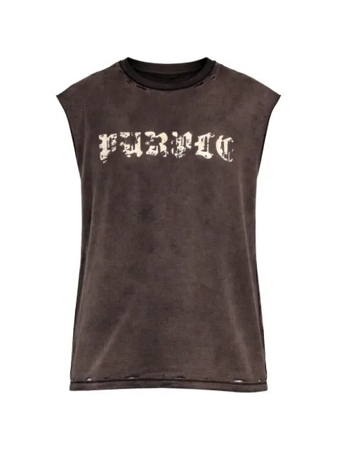 Purple Brand print sleeveless T-shirt