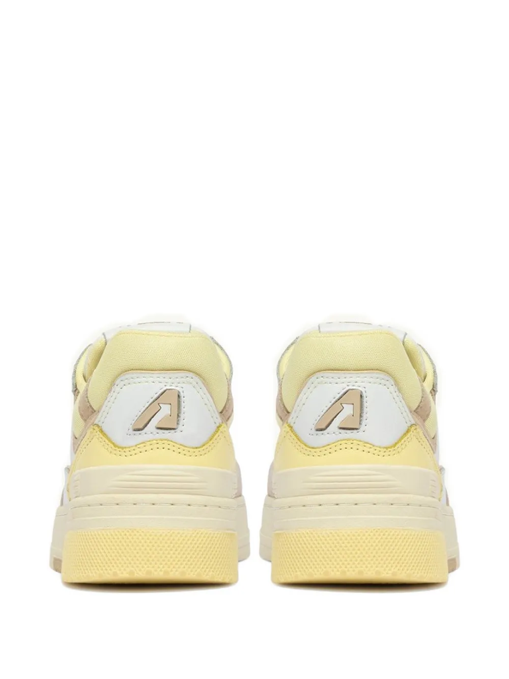 Autry CLC sneakers met suède vlakken Beige