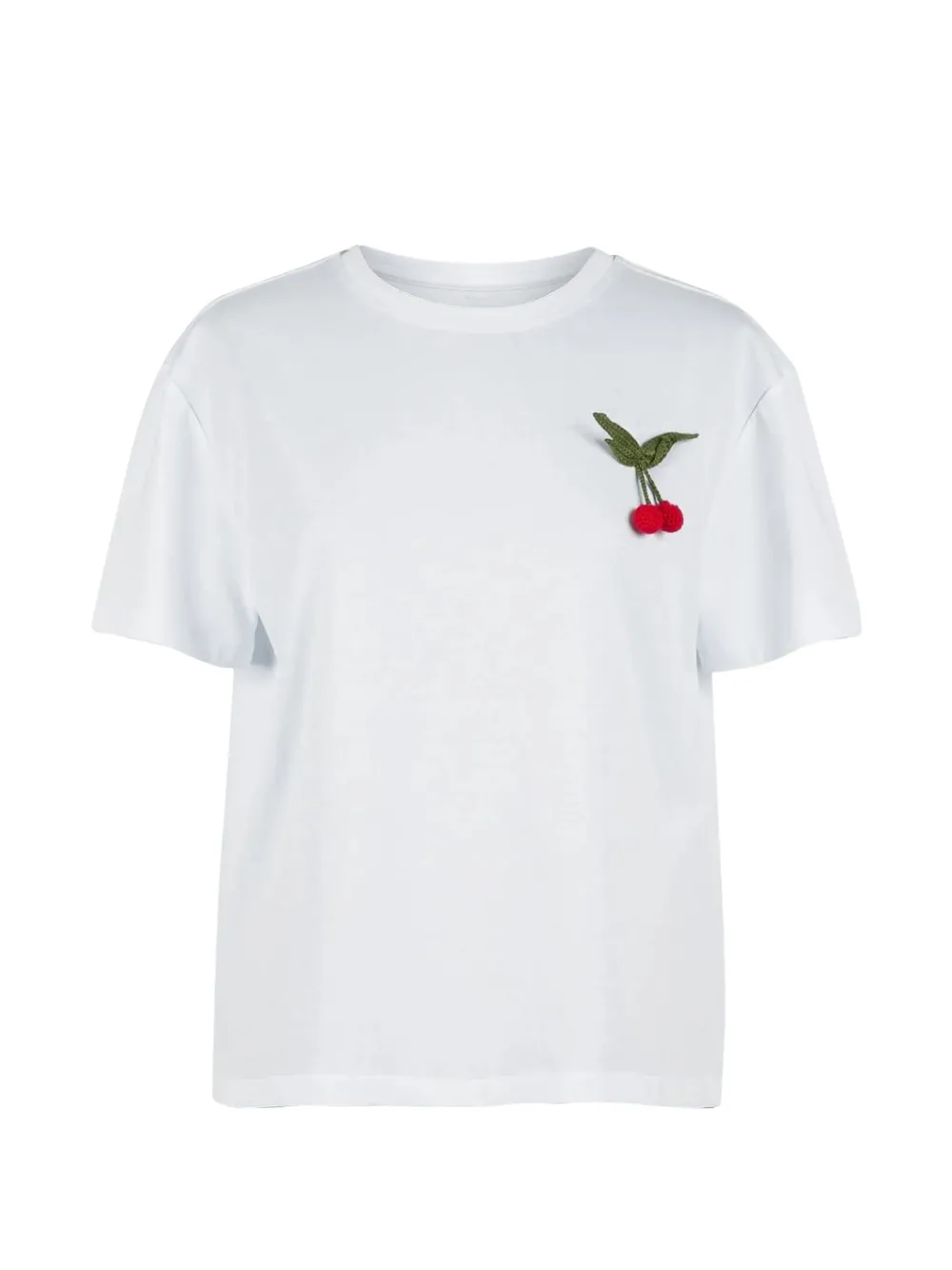 TWINSET cherry-detail T-shirt - Bianco