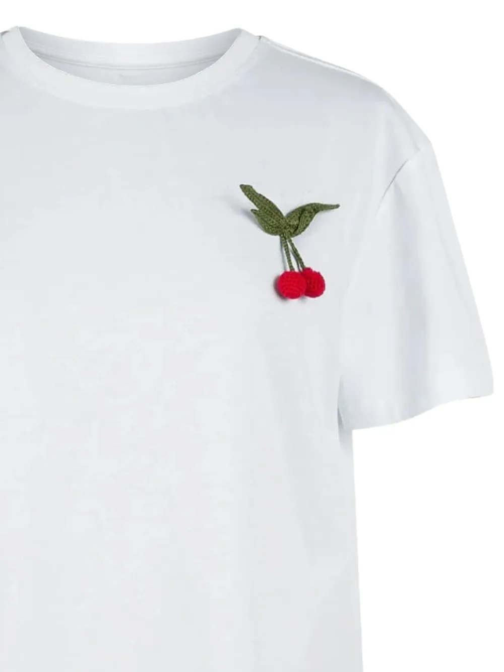 TWINSET T-shirt met kersendetail Wit