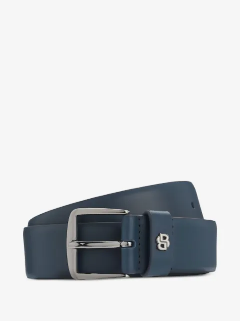 BOSS Syrh Italian-leather belt with double-B monogram