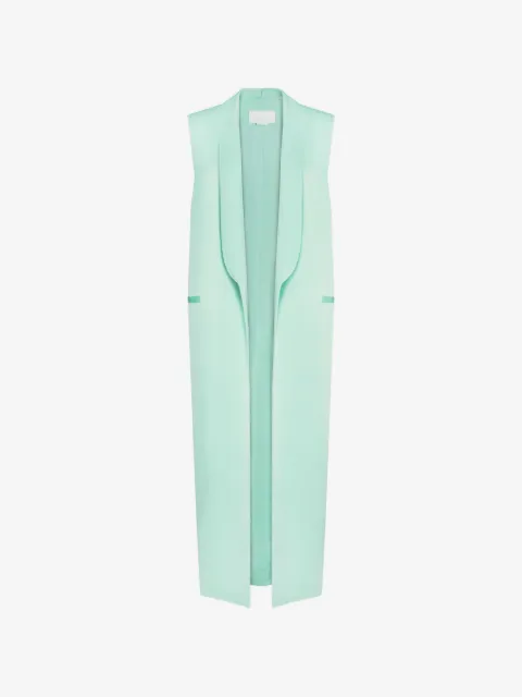 Genny shawl-collar sleeveless coat