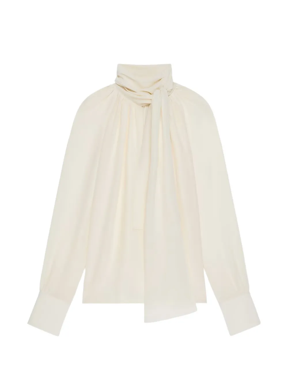 Givenchy Knot Collar Blouse In Neutral