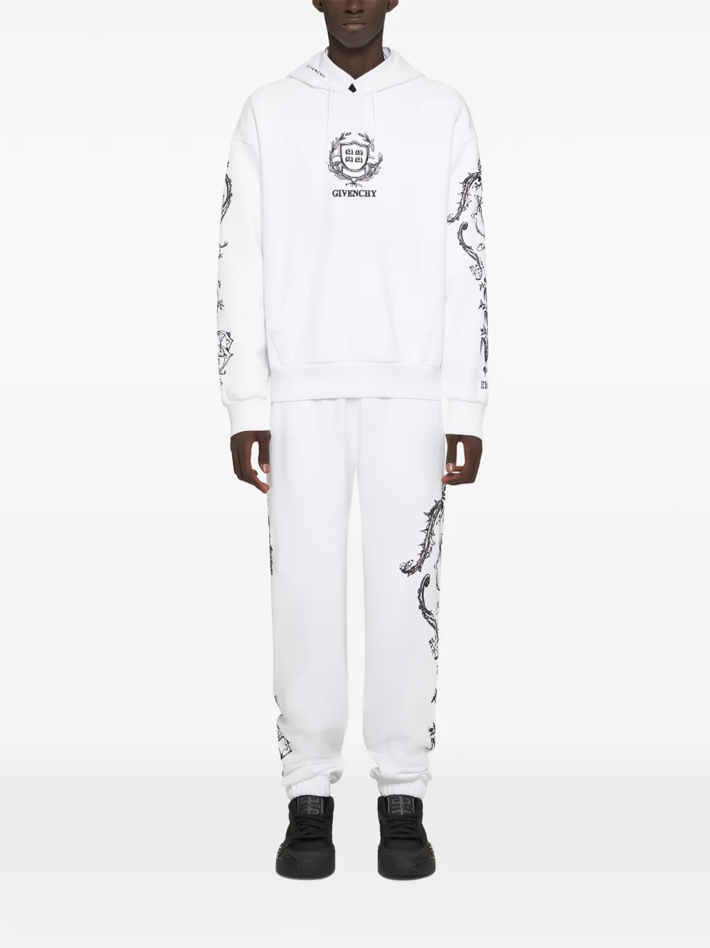 Givenchy Crest fleece joggingbroek Wit