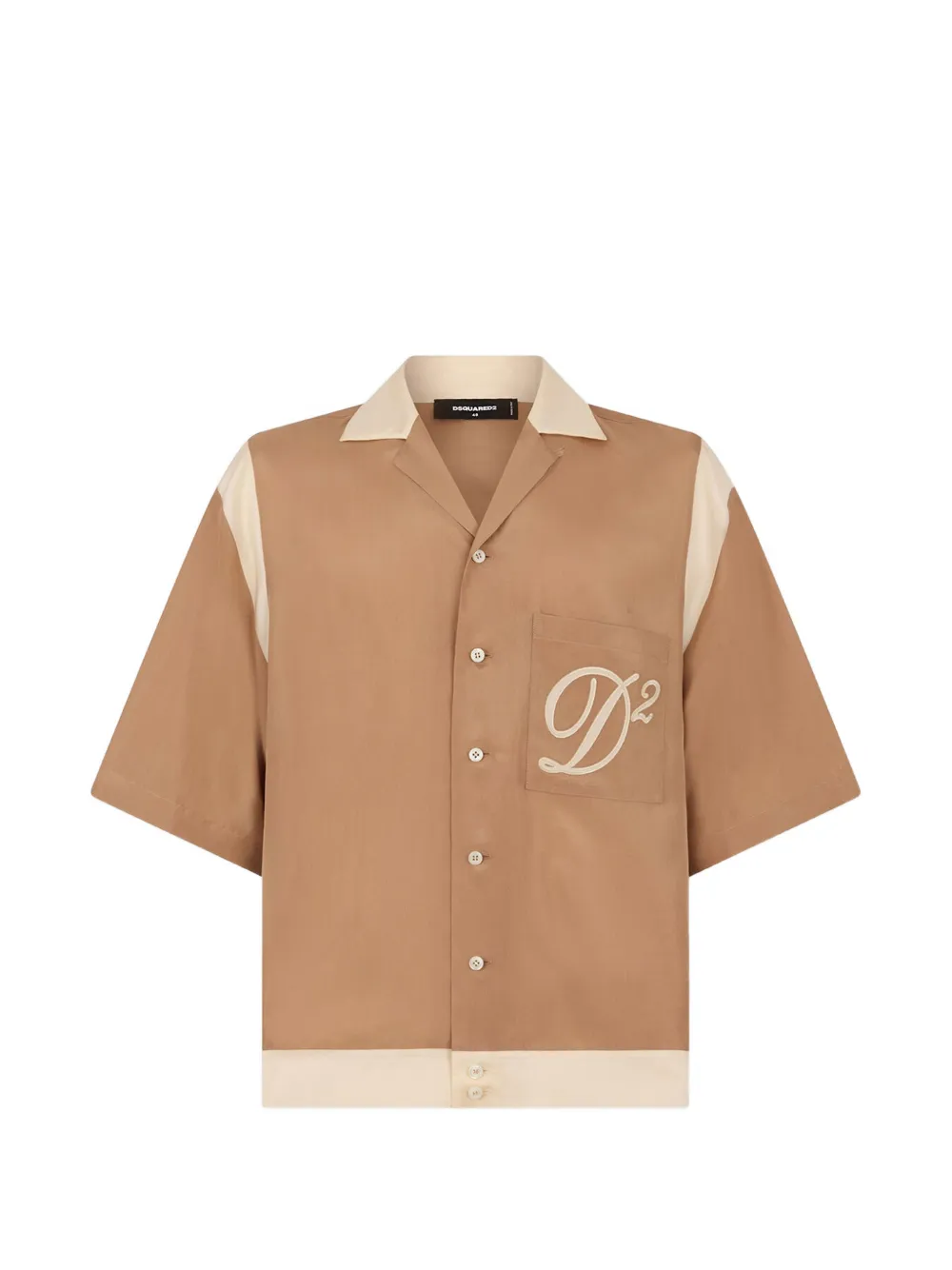 DSQUARED2 bowling silk shirt - Brown