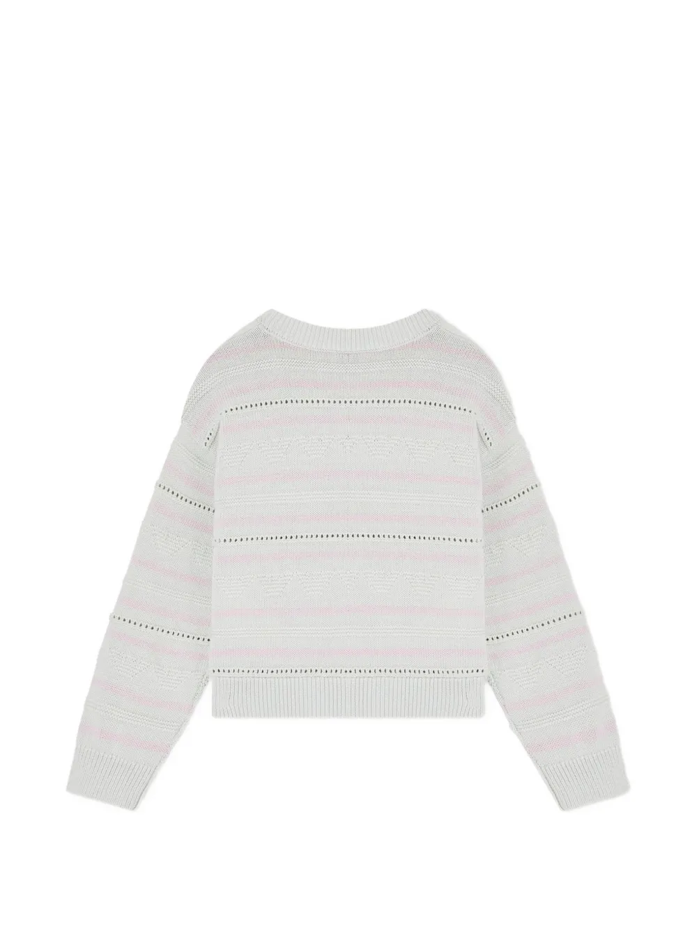 Emporio Armani Kids Gestreepte top Grijs