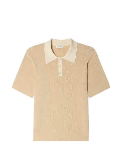SANDRO two-tone polo shirt