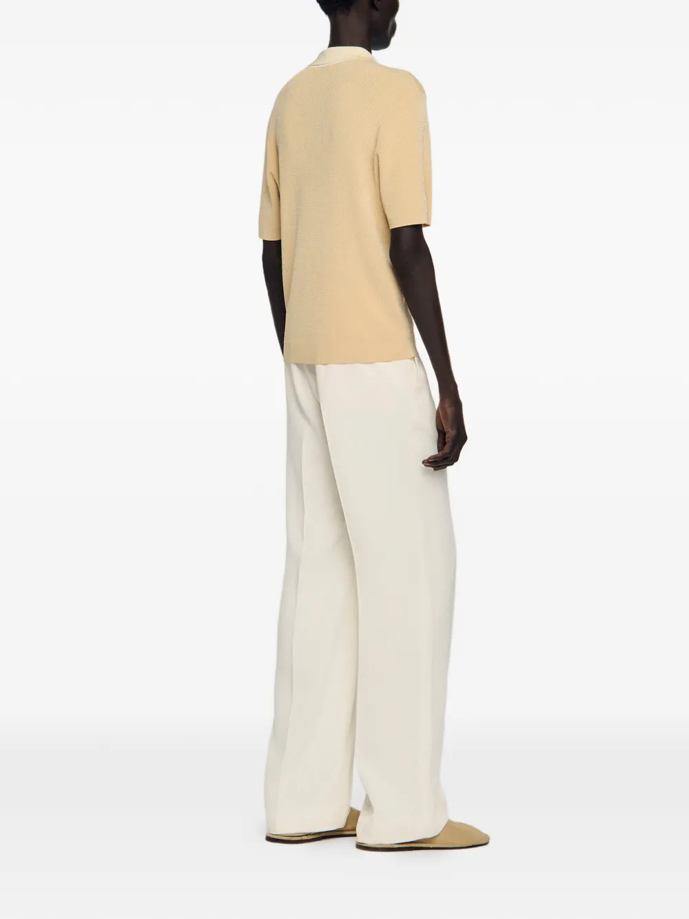 SANDRO Poloshirt met knopen Beige