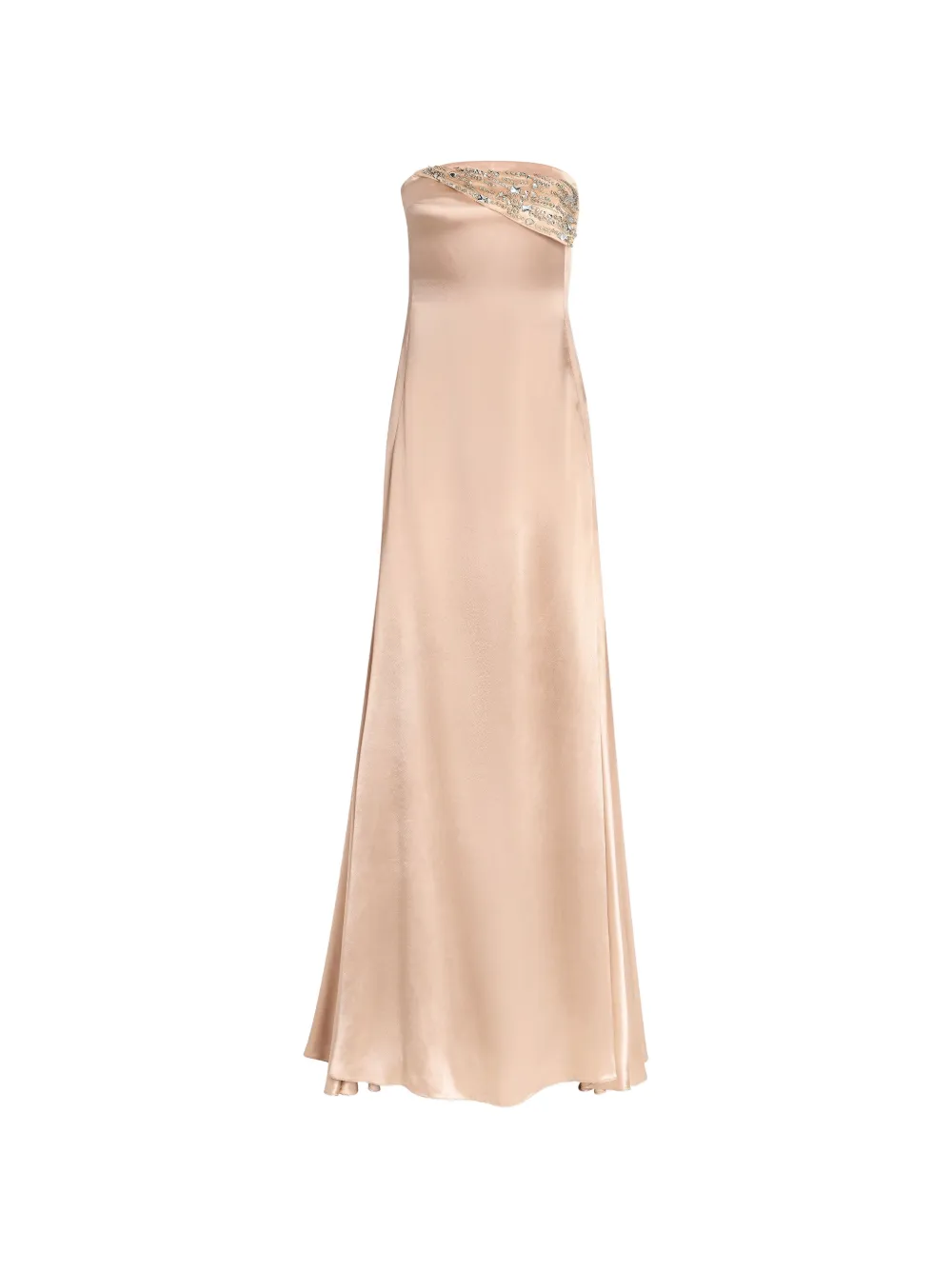Embellished Strapless Maxi Dress