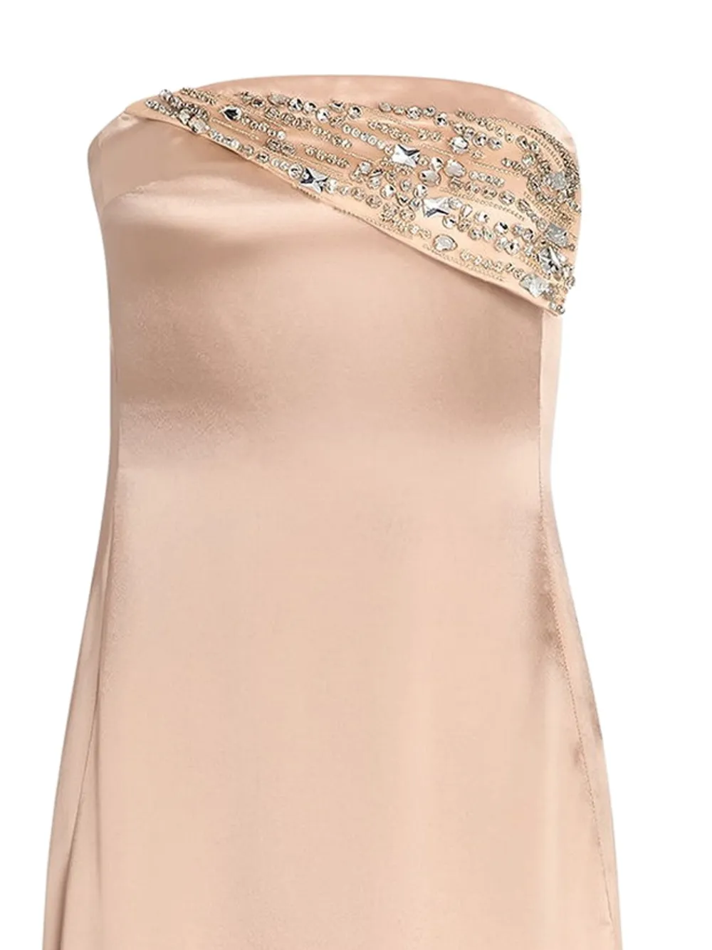 Embellished Strapless Maxi Dress