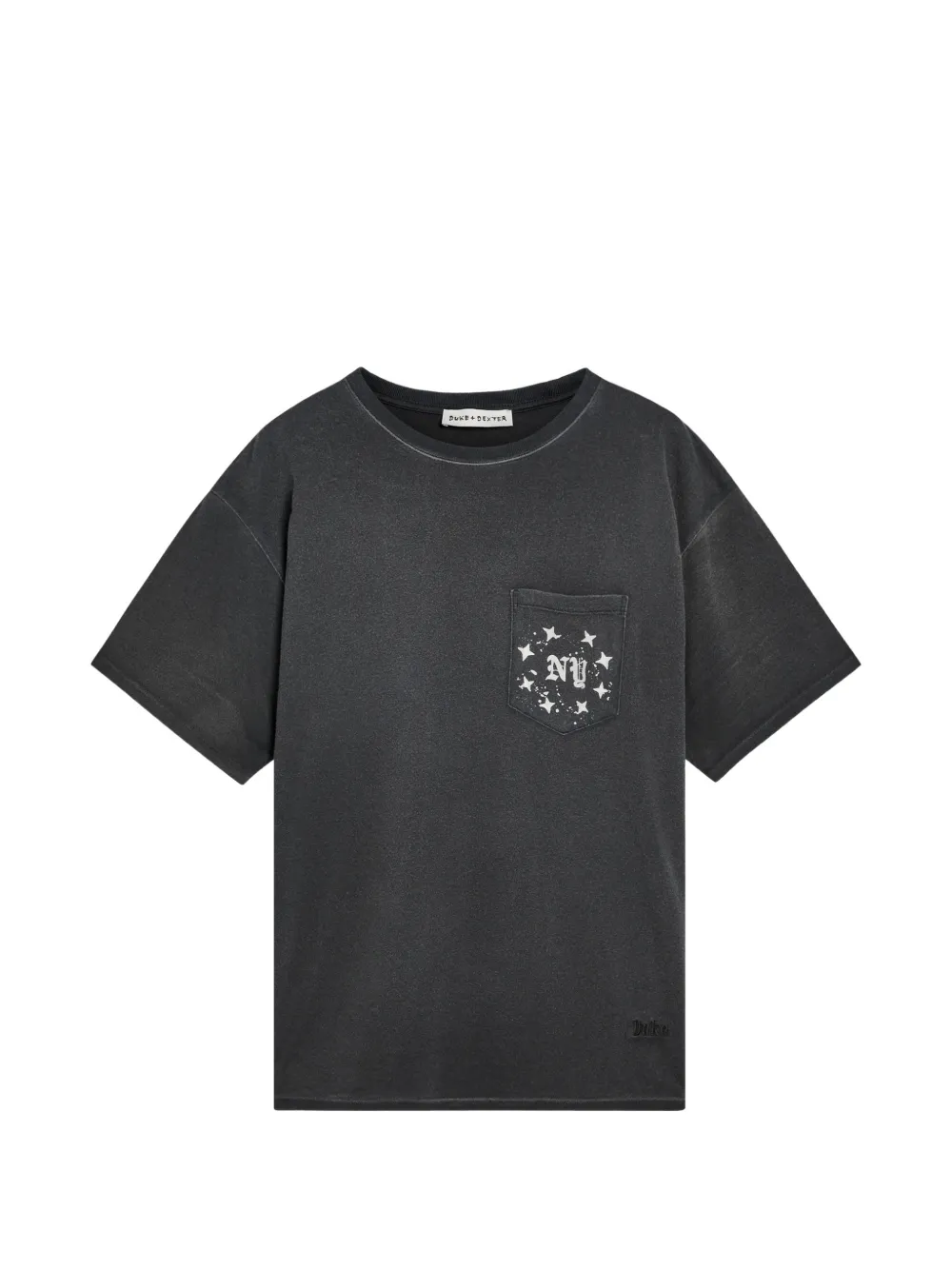 DUKE & DEXTER chest-pocket graphic-print T-shirt - Grigio