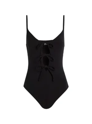 Marine Serre ムーンプリント ワンピース水着 | ブラック | FARFETCH JP