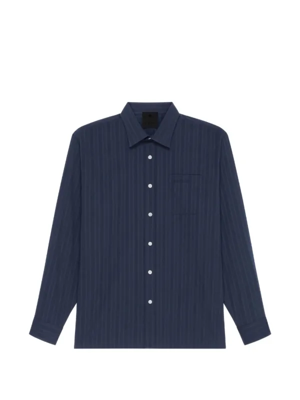 ジバンシー ストライプシャツ Givenchy ポケットストライプ シャツ | ブルー | FARFETCH JP