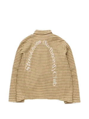 stockholm surfboard club チェックシャツ ベージュ L Stockholm