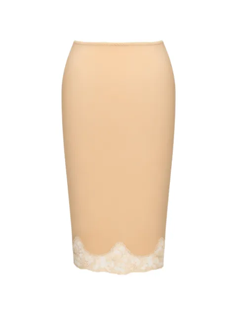 Saint Laurent laced half-slip skirt in silk satin crepe de chine