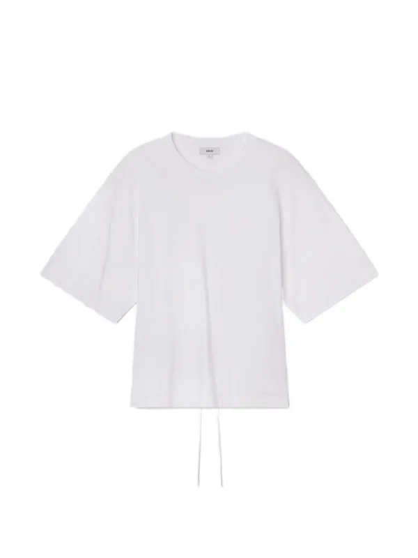 Agolde Ellery Lace-detail Cotton T-shirt in White