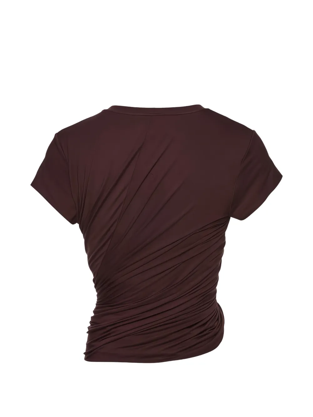  Magda Butrym Side-knot Draped T-shirt - Brown 