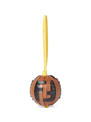 FENDI Ito Leather Keyring | Brown | FARFETCH AO