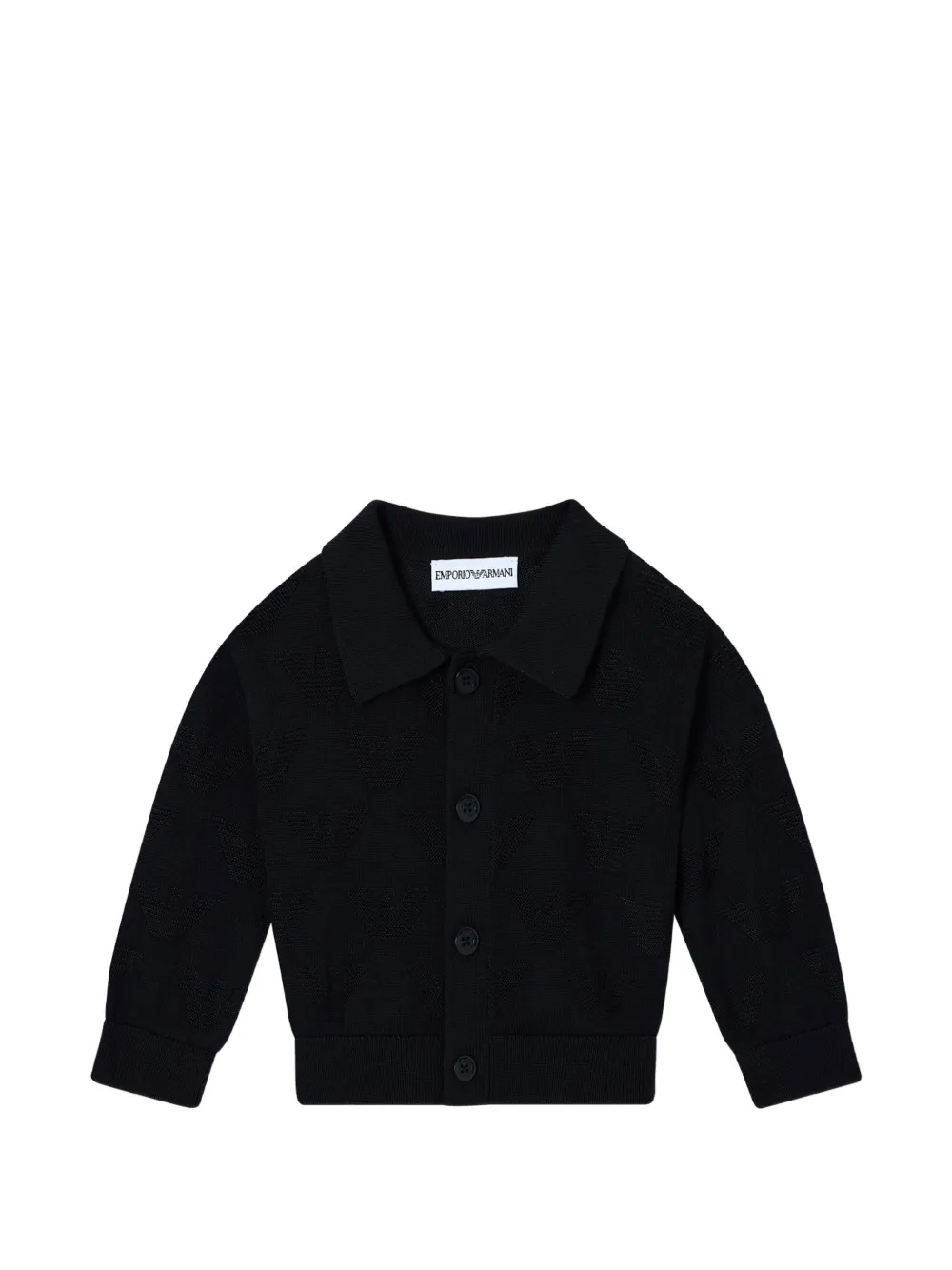 Emporio Armani Kids Cardigan mit Knöpfen - Blau