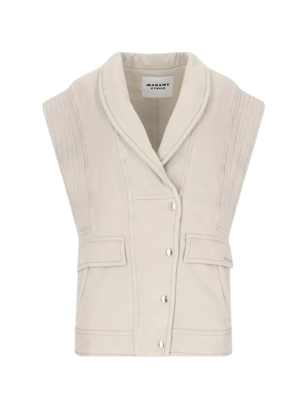 ISABEL MARANT Naelle quilted gilet - Toni neutri