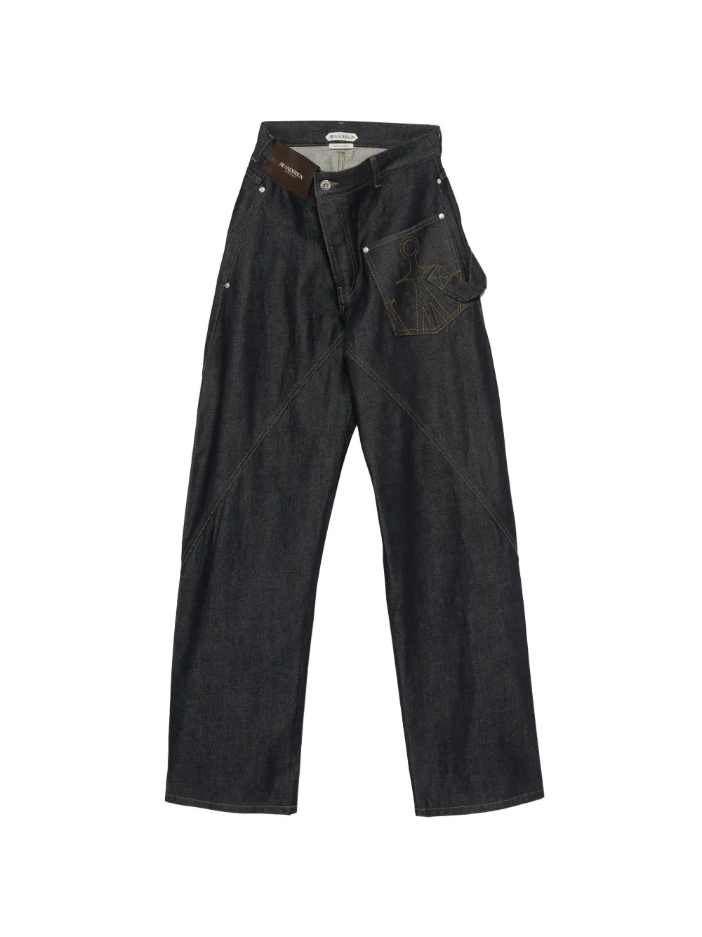 JW Anderson twisted workwear denim jeans - Blu