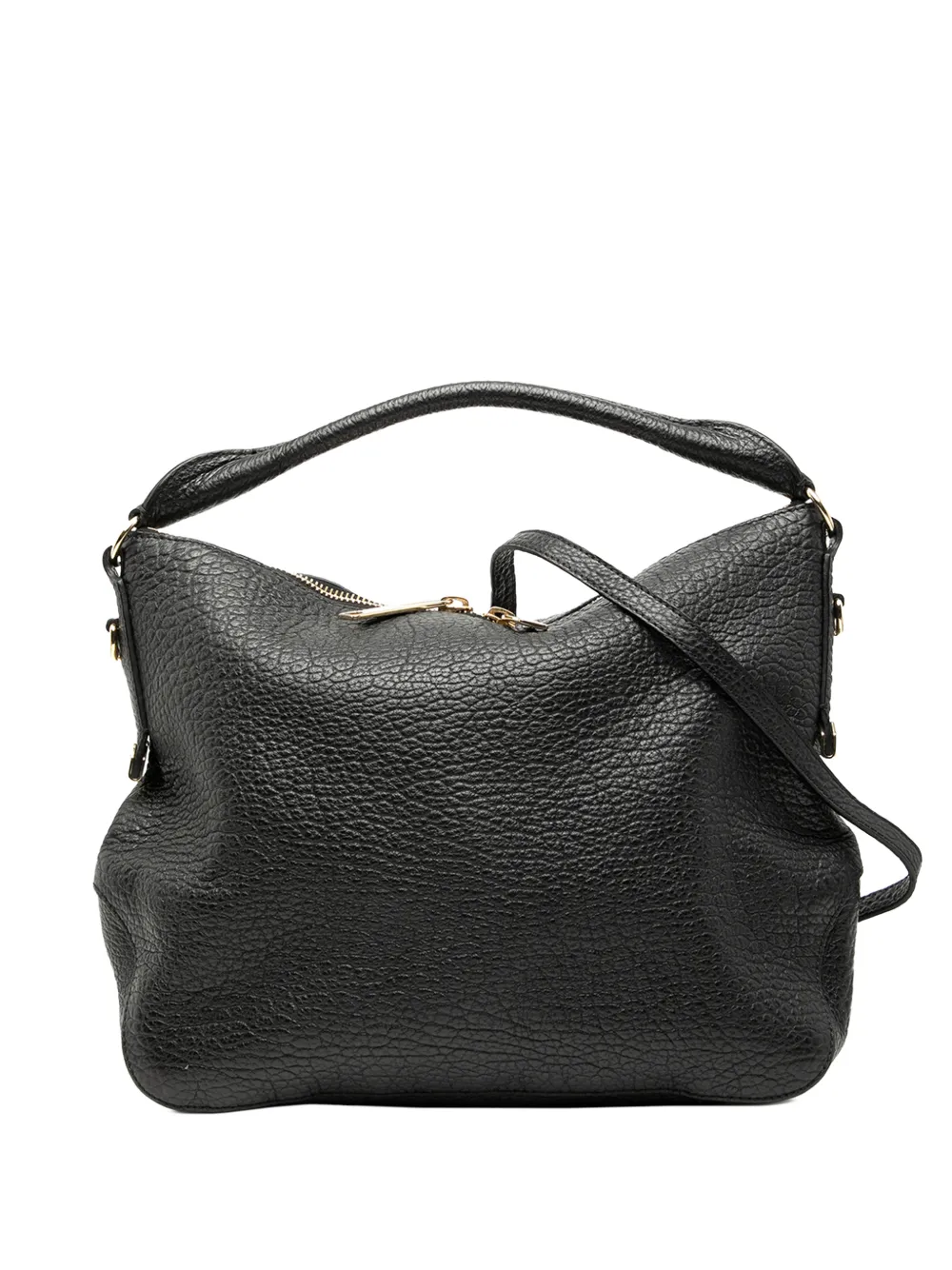 Burberry Pre-Owned 2000-2017 Small Heritage Grained Calfskin Ledbury Hobo satchel - Schwarz