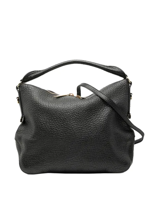 Burberry Pre-Owned 2000-2017 スモール ヘリテージ グレインドカーフ レドベリー ホーボーサッチェルバッグ