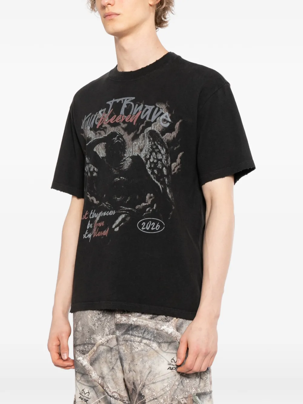  Warman Graphic Print T-shirt - Grey 