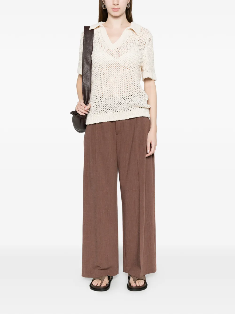  Thestroy Pleated Trousers - Brown 