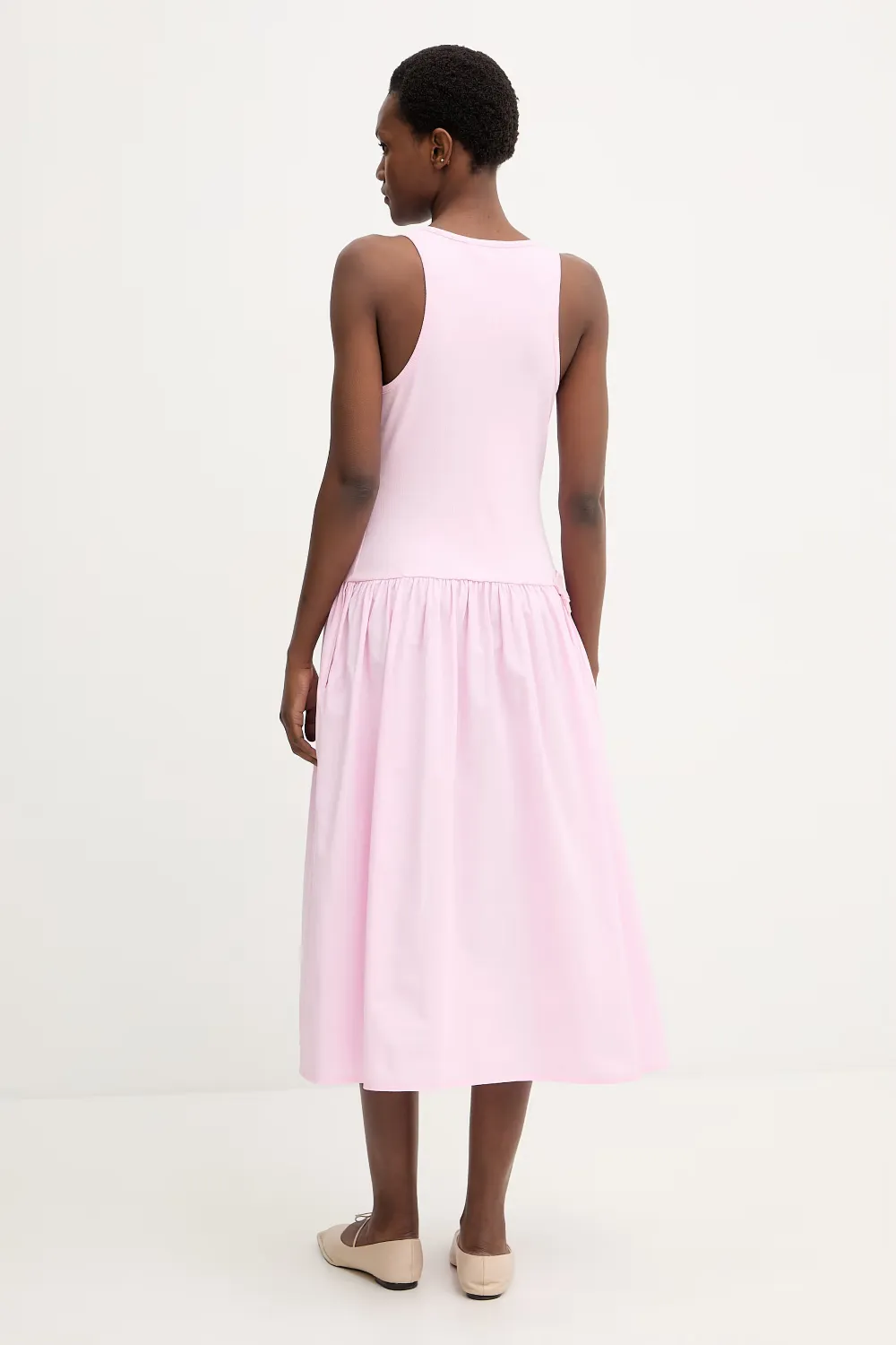 Stine Goya floral-appliqué midi dress Roze