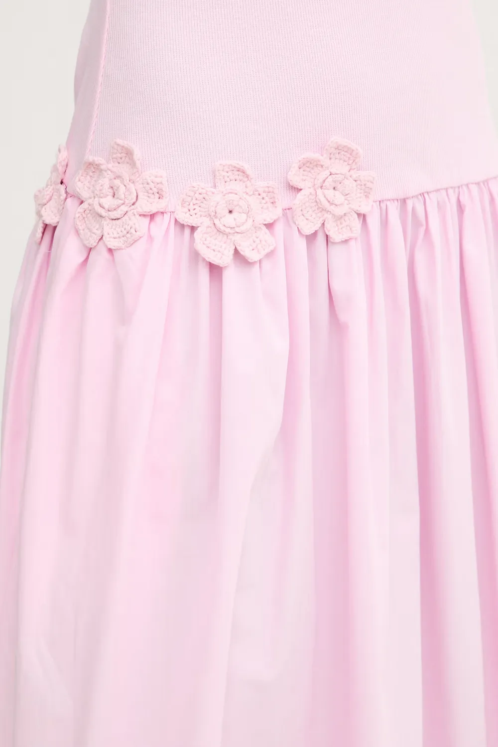 Stine Goya floral-appliqué midi dress Roze