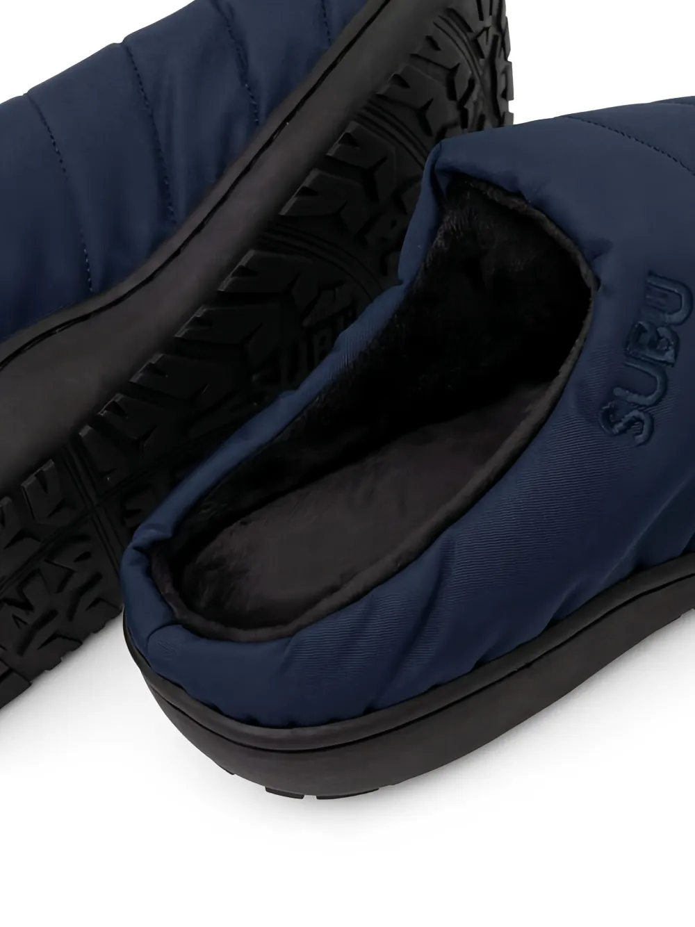 SUBU Nannen F-Line gewatteerde slippers met logodetail Blauw