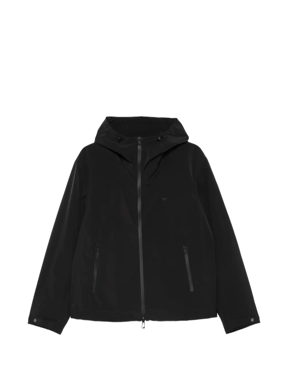 Emporio Armani hooded zip-up jacket - Schwarz