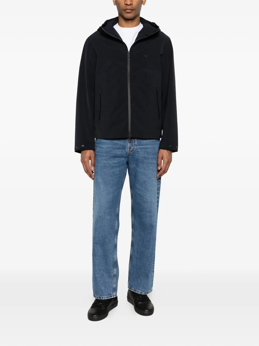 Emporio Armani Jack met capuchon Blauw