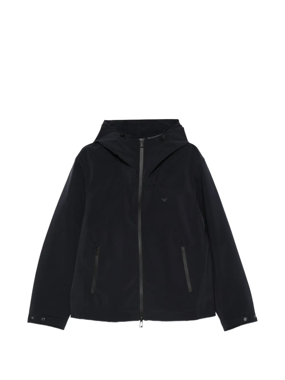 Emporio Armani hooded zip-up jacket - Blu