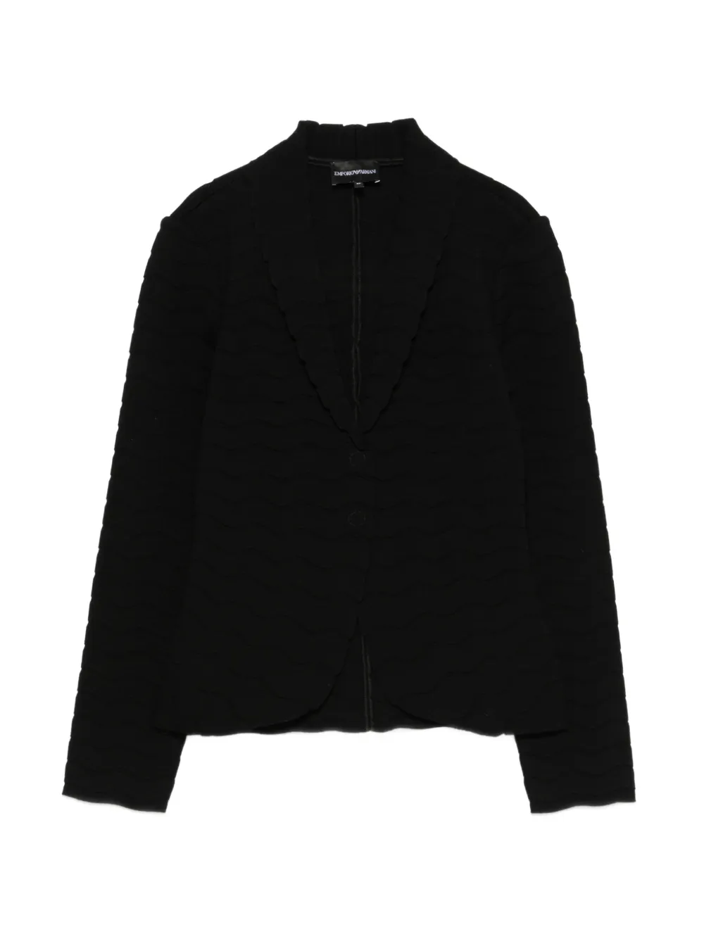 Emporio Armani button-up textured jacket - Nero