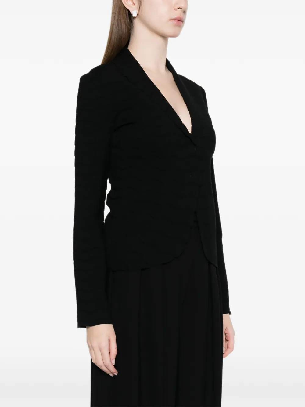 button-up textured jacket