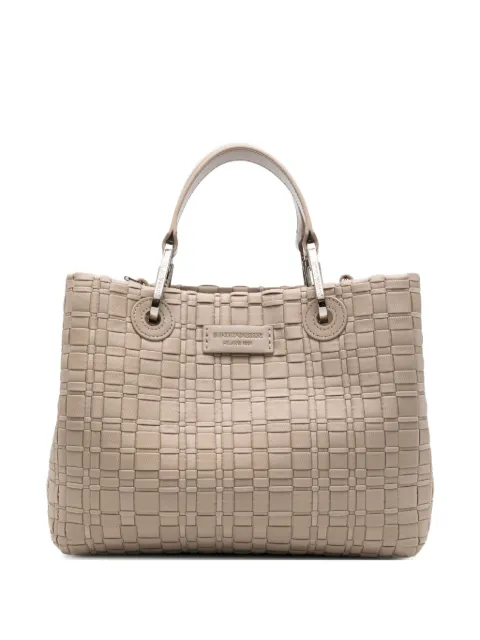 Emporio Armani woven top handle tote bag