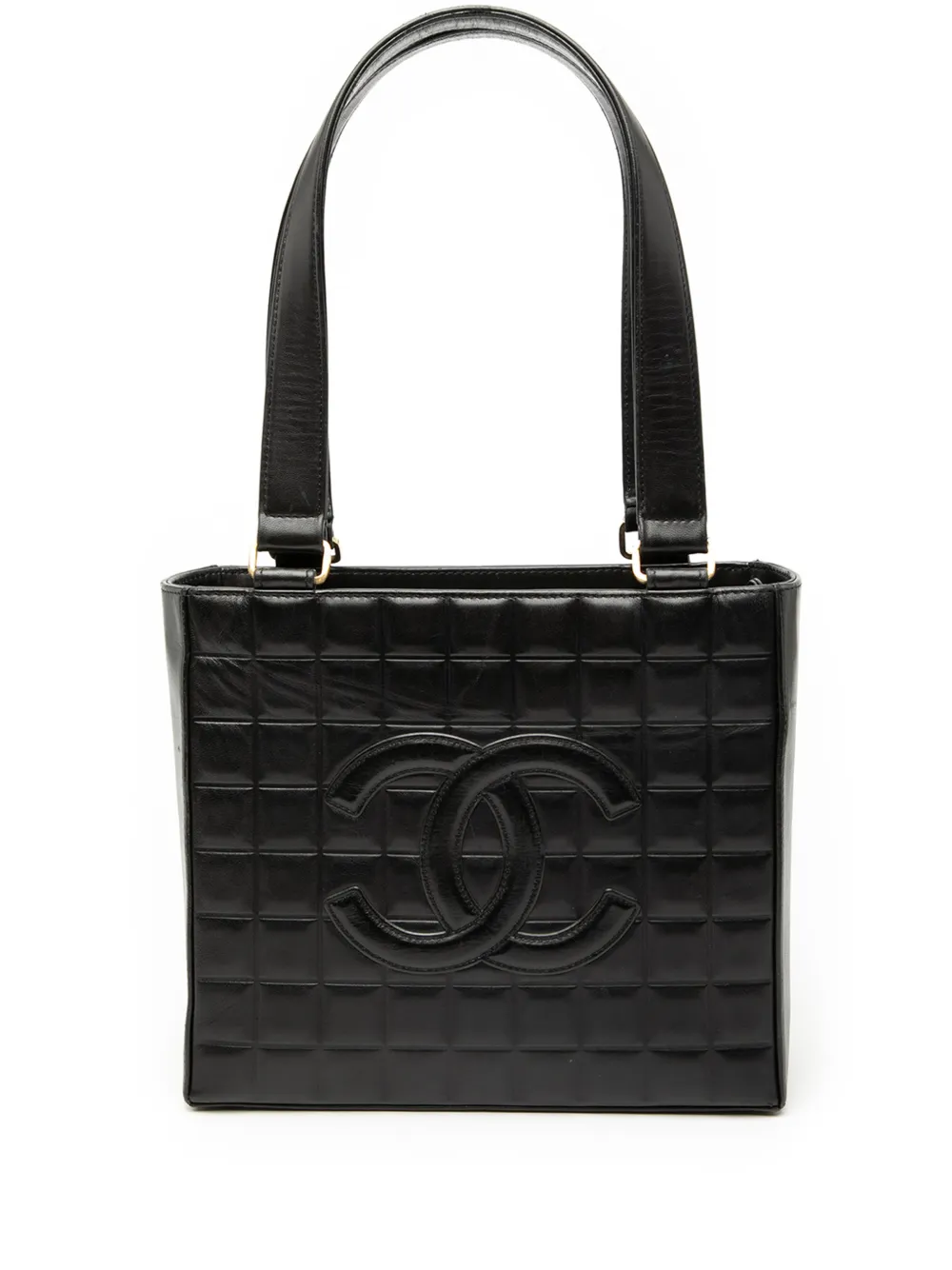CHANEL Pre-Owned 2002-2003 CC Choco Bar Lambskin tote bag - Nero